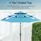 Best Choice Products 10ft 3-Tier Patio Umbrella, Market Sun Shade w/ Tilt Adjustment, Easy Crank